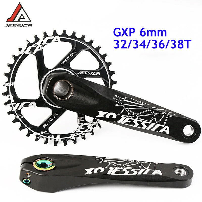 JESSICA Narrow Wide MTB Bike Chainring 170mm Crank GXP 32/34/36/38T Mountain Road Bicycle Crankset Offset 6mm Single Chain Ring
JESSICA Narrow Wide MTB Bike Chainring 170mm Crank GXP 32/34/36/38T Mountain Road Bicycle Crankset Offset 6mm Single Chain Ring