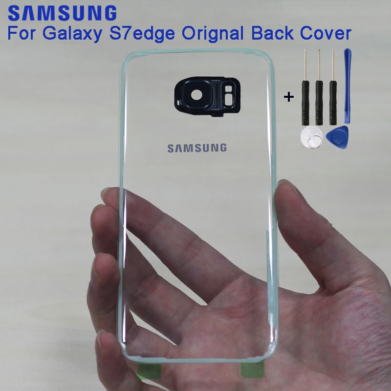 Оригинальная задняя панель SAMSUNG задний стеклянный чехол для Samsung Galaxy S7 G9300 Edge S7Edge