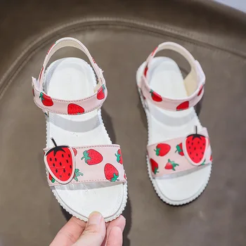 New Girls' Sandals 2020 Summer Children's Fashion Soft Bottom Strawberry Print Princess Shoes Girls Open Toe Beach Sandals D482
New Girls' Sandals 2020 Summer Children's Fashion Soft Bottom Strawberry Print Princess Shoes Girls Open Toe Beach Sandals D482
