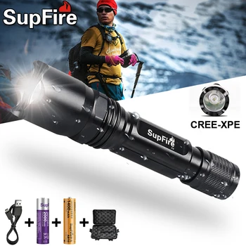 Supfire C2 Self-Defense LED Flashlight Outdoor Climbing Glare Bike Lamp USB Rechargeable Small Camping Portable Torch Light
Supfire C2 Self-Defense LED Flashlight Outdoor Climbing Glare Bike Lamp USB Rechargeable Small Camping Portable Torch Light
