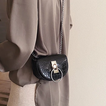 Stone Pattern Leather Crossbody Bags for Women 2020 Half Moon Mini Messenger Shoulder Bags Luxury Handbags Women Bags Designer 
Stone Pattern Leather Crossbody Bags for Women 2020 Half Moon Mini Messenger Shoulder Bags Luxury Handbags Women Bags Designer