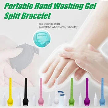

Hand Cleaning Gel Refillable Wristband Dispenser 12-13ml Capacity Wearable Small Squeezes Soap XHC88
