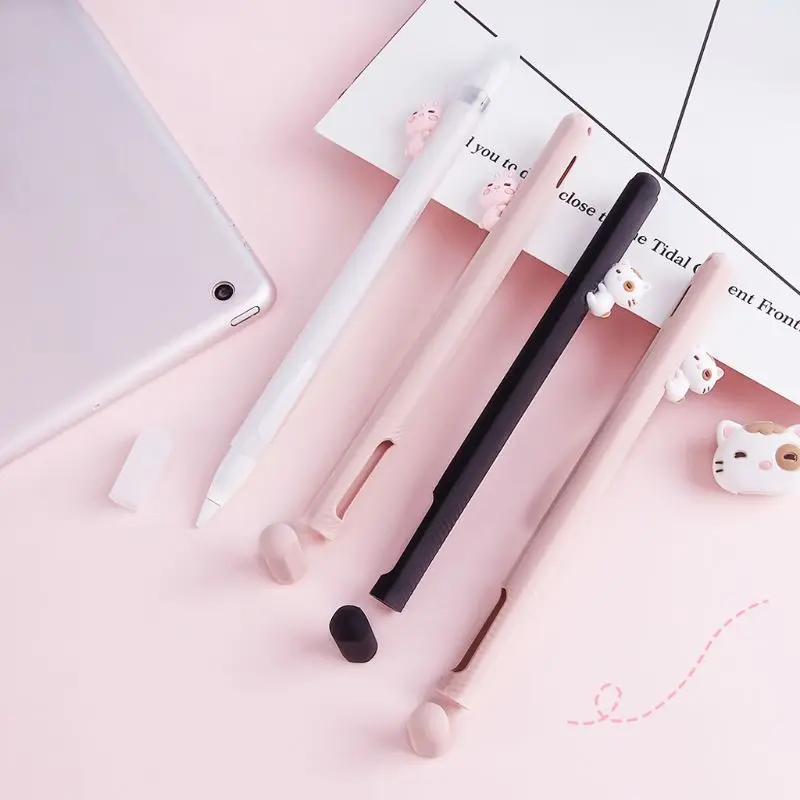 Силиконовый защитный чехол с изображением милого кота для Apple Pencil 2 | Компьютеры и