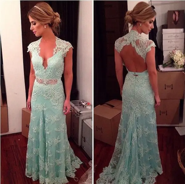 V Neck Sweep Train Mint Green Elegant Long Beach Lace Formal abendkleider 2019 vestidos de noche mother of the bride dresses
V Neck Sweep Train Mint Green Elegant Long Beach Lace Formal abendkleider 2019 vestidos de noche mother of the bride dresses