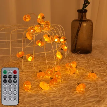 Pumpkin String Lights 30 LED 10ft Operated With 12-Modes Remote Control 30 Cute Starry Lights Timing Function Candy Led Lights
Pumpkin String Lights 30 LED 10ft Operated With 12-Modes Remote Control 30 Cute Starry Lights Timing Function Candy Led Lights