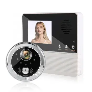 2.8inch 720P 32 Ringtones 90 Degree Wide Angel 3x Zoom Video Doorviewer Digital Camera Bell doorviewer Home Security Accessories