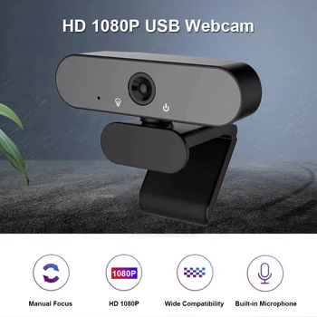 2MP 1080P HD USB Webcam with Microphone for Video Conference Live Streaming PC Laptop Desktop Computer Accessory
2MP 1080P HD USB Webcam with Microphone for Video Conference Live Streaming PC Laptop Desktop Computer Accessory
