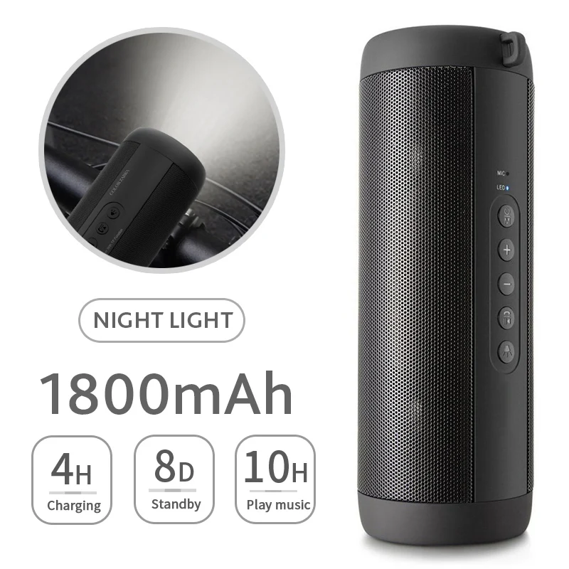 Portable Wireless Bluetooth Speaker Outdoor Waterproof LED Wireless Sound Column Card Subwoofer Supports TF Card FM Radio Input
Portable Wireless Bluetooth Speaker Outdoor Waterproof LED Wireless Sound Column Card Subwoofer Supports TF Card FM Radio Input