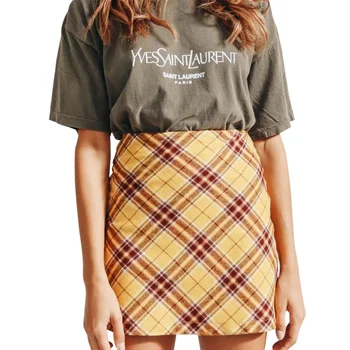 Women Skirts Fashion Plaid Zipper High Waist A-line Mini Skirt Bag Hip Skirt Female Casual Basic Green Yellow 2XL Mini Skirts
Women Skirts Fashion Plaid Zipper High Waist A-line Mini Skirt Bag Hip Skirt Female Casual Basic Green Yellow 2XL Mini Skirts