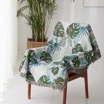 Polyester Cotton Soft Tassels Sofa Cover Green Leaf Pattern Single Seat Sofa Towel Modern Sofa Cover Blanket Home Decor
Polyester Cotton Soft Tassels Sofa Cover Green Leaf Pattern Single Seat Sofa Towel Modern Sofa Cover Blanket Home Decor