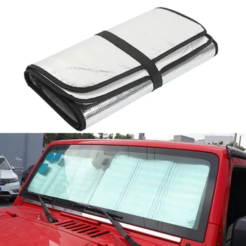 Foldable Windshield Sun Visor Shade Fit for 2007-2019 Jeep Wrangler TJ, JK, JKU, 2 & 4 Door Blocks UV
Foldable Windshield Sun Visor Shade Fit for 2007-2019 Jeep Wrangler TJ, JK, JKU, 2 & 4 Door Blocks UV