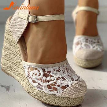 NEW ladies High heels Plus size 43 Sweet lace mesh 2020 Straw Platform Summer INS Hot Shoes Women Wedges Sandals
NEW ladies High heels Plus size 43 Sweet lace mesh 2020 Straw Platform Summer INS Hot Shoes Women Wedges Sandals