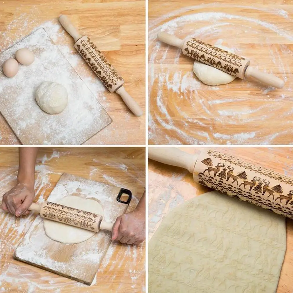 Christmas Rolling Pin Wooden Christmas Engraved Carved Baking Dough Rolling Pastry Kitchen Stick Pin Tool Embossing D0B9
Christmas Rolling Pin Wooden Christmas Engraved Carved Baking Dough Rolling Pastry Kitchen Stick Pin Tool Embossing D0B9