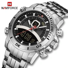 

NAVIFORCE Male Wristwatch Casual Fashion Analog Digital Men Watches Classic Stainless Steel Quartz Chronograph Relogio Masculino