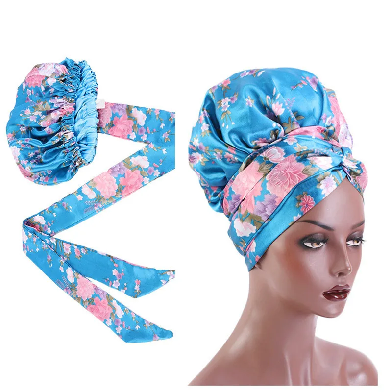 New Double Layer Satin Bonnet with Long Ribbon Head Wrap Extra Large Printing Headwrap Sleep Cap Hair Loss Cover Accessories
New Double Layer Satin Bonnet with Long Ribbon Head Wrap Extra Large Printing Headwrap Sleep Cap Hair Loss Cover Accessories