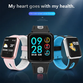 Fitness Bracelet P68 Smart Watch IP68 Waterproof For Apple Watch ios Android With Heart Rate Monitor Smart Band
Fitness Bracelet P68 Smart Watch IP68 Waterproof For Apple Watch ios Android With Heart Rate Monitor Smart Band