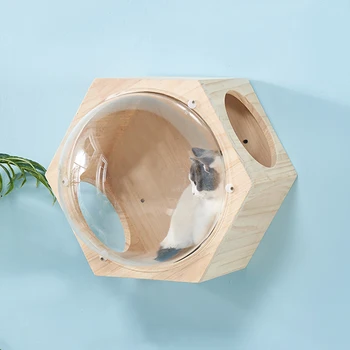 DIY Wall-mounted Cat Climbing Frame Cat Tree Cat Toy Space Capsule Play House Cave Kitten Toy Bed Wood Pet Furniture
DIY Wall-mounted Cat Climbing Frame Cat Tree Cat Toy Space Capsule Play House Cave Kitten Toy Bed Wood Pet Furniture