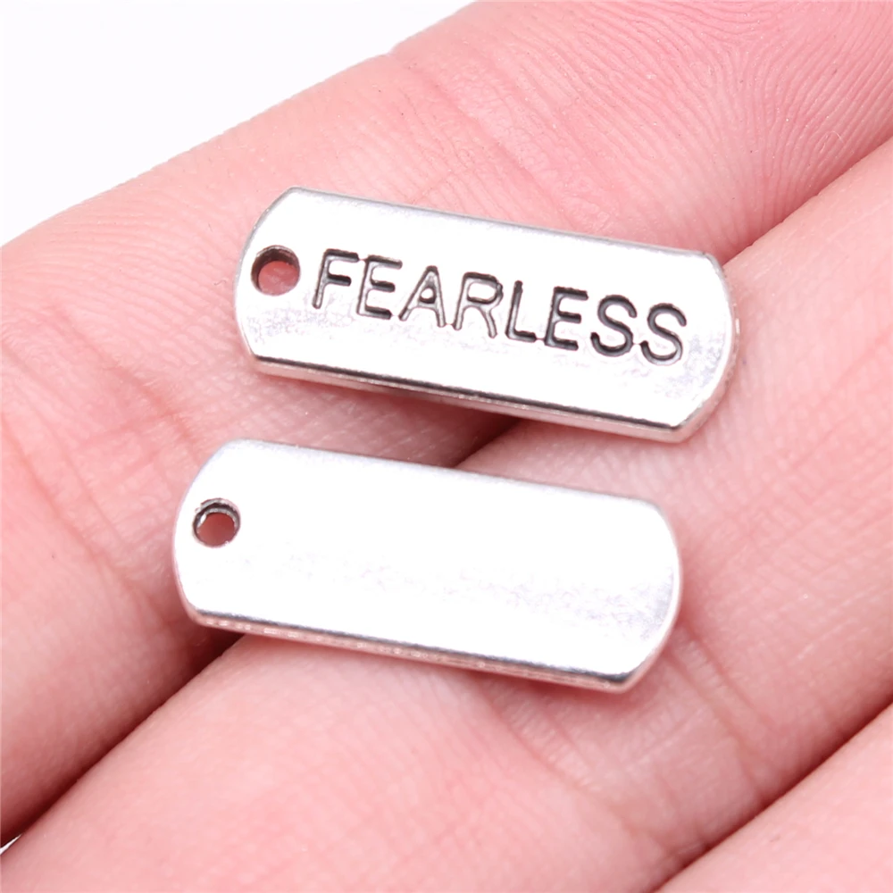 20pcs 21x8mm Charm Fearless Tag Fearless Tag Charms Fearless Tag Pendant Charms For Jewelry Making
20pcs 21x8mm Charm Fearless Tag Fearless Tag Charms Fearless Tag Pendant Charms For Jewelry Making