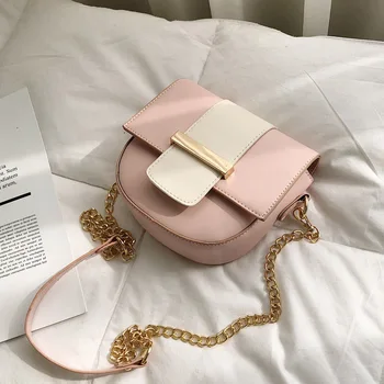 Contrast color Saddle bag 2020 Spring Fashion New High quality PU Leather Women's Designer Handbag Chain Shoulder Messenger Bag
Contrast color Saddle bag 2020 Spring Fashion New High quality PU Leather Women's Designer Handbag Chain Shoulder Messenger Bag