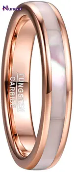 Tungsten Carbide Ring Women's Rose Gold Tungsten Steel Ring with Mother of Pearl Shell Comfort Fit Size 5-10
Tungsten Carbide Ring Women's Rose Gold Tungsten Steel Ring with Mother of Pearl Shell Comfort Fit Size 5-10