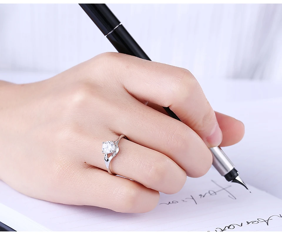 SILVERHOO 925 Sterling Silver Women Jewelry Creative 5A Cubic Zirconia No Size Ring Wholesale Adjustable Jewelry Free Shipping SILVERHOO 925 Sterling Silver Women Jewelry Creative 5A Cubic Zirconia No Size Ring Wholesale Adjustable Jewelry Free Shipping