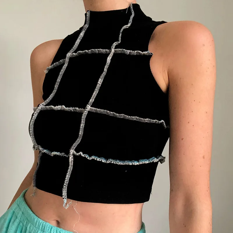 2020 Summer Autumn New Women Round Neck Sleeveless Stitching Fashion Sexy Slim Vest
2020 Summer Autumn New Women Round Neck Sleeveless Stitching Fashion Sexy Slim Vest