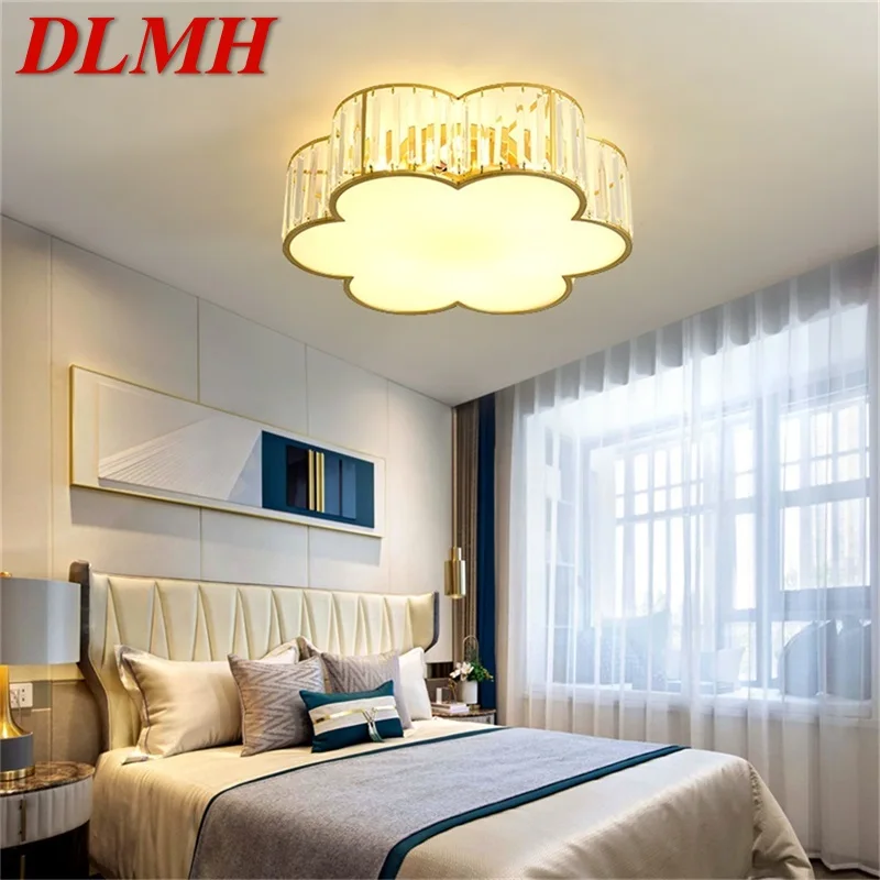 

DLMH Gold Ceiling Lamp Modern Creative Cloud LED Crystal Light Fixtures Home For Dining Room Decoration