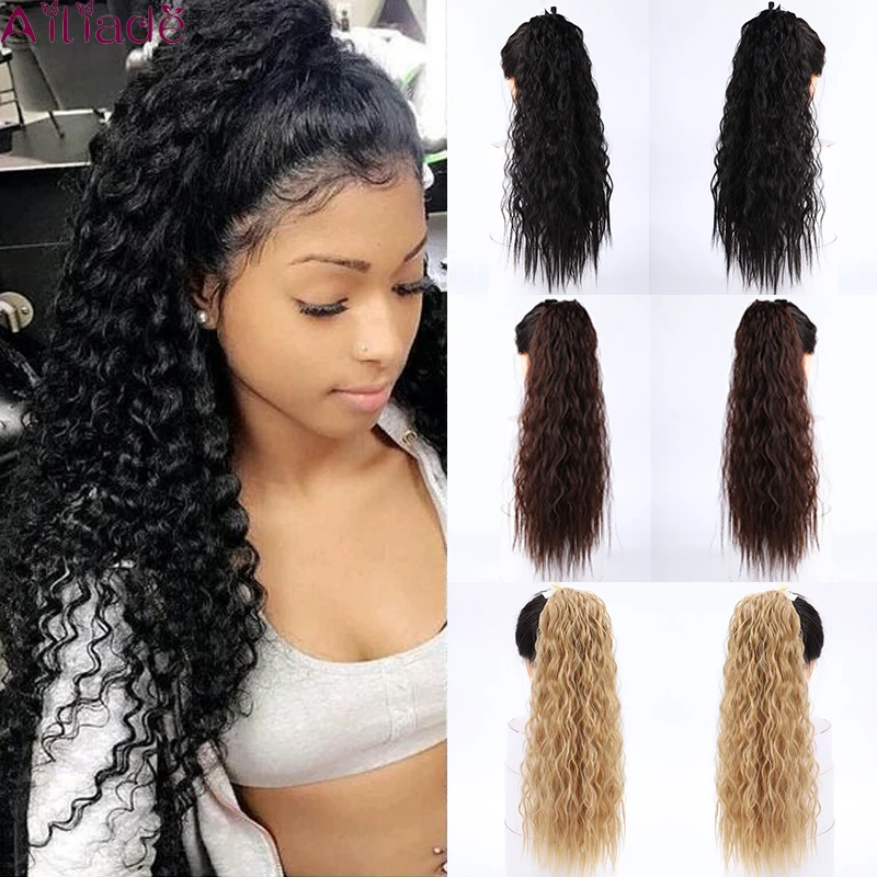 AILIADE 22Natural Curly Drawstring Ponytail Brazilian Afro Clip In Extensions For Black Women Remy Natural Color Pony Tail
AILIADE 22Natural Curly Drawstring Ponytail Brazilian Afro Clip In Extensions For Black Women Remy Natural Color Pony Tail