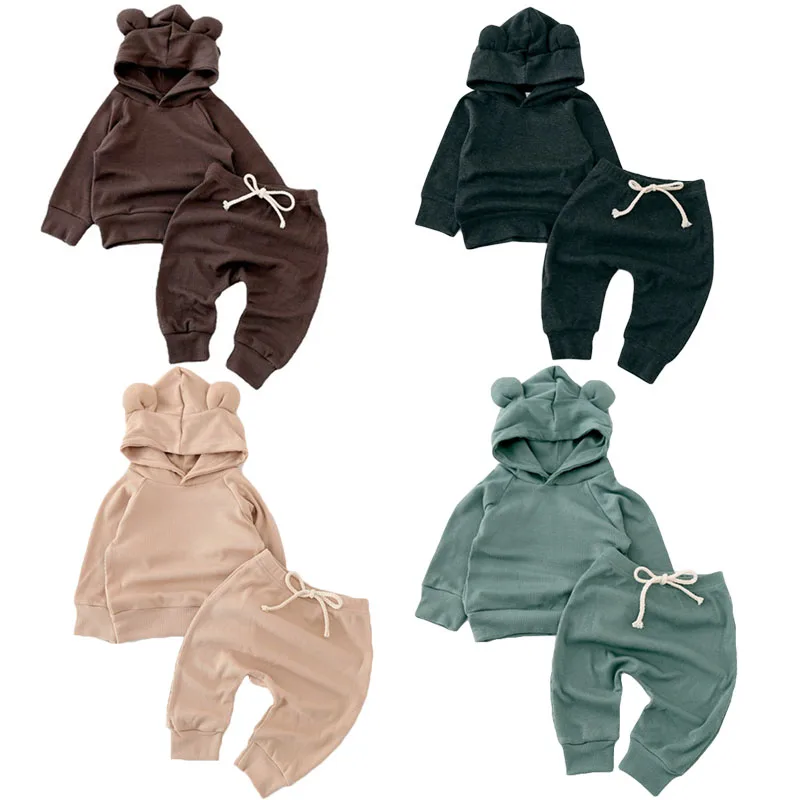0-3Y Baby Girls Boys Clothes Sets Ear Hooded Pullover Long Sleeve Solid Tops Pants Outfits Spring Autumn Newborn Clothing Suit
0-3Y Baby Girls Boys Clothes Sets Ear Hooded Pullover Long Sleeve Solid Tops Pants Outfits Spring Autumn Newborn Clothing Suit