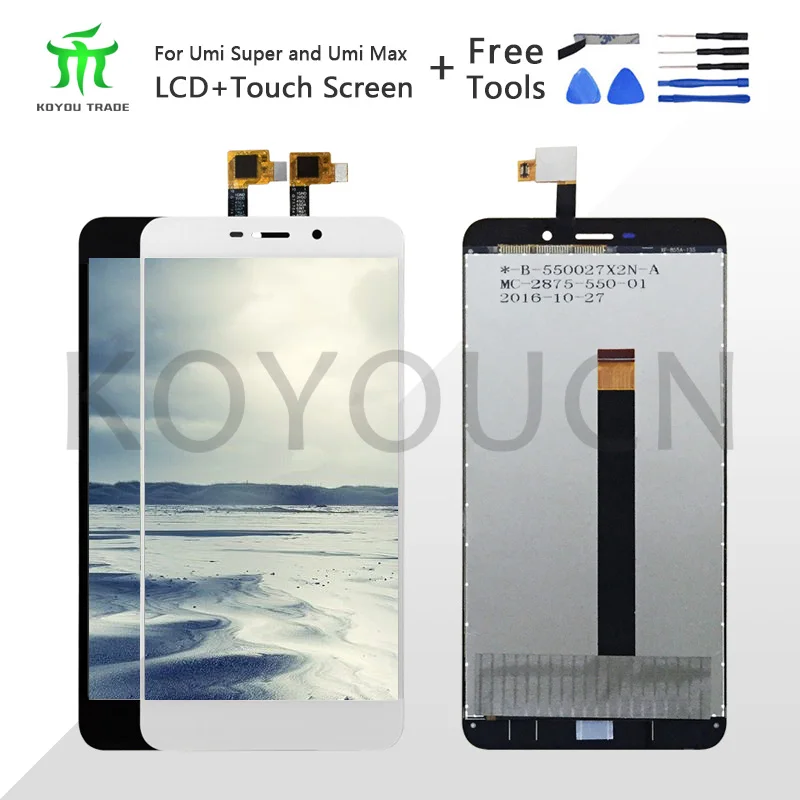 5.5" For UMI Super LCD Screen + Touch Screen Display Digitizer Assembly Mobile Replacement Assembly Repair Parts + Tools
5.5" For UMI Super LCD Screen + Touch Screen Display Digitizer Assembly Mobile Replacement Assembly Repair Parts + Tools