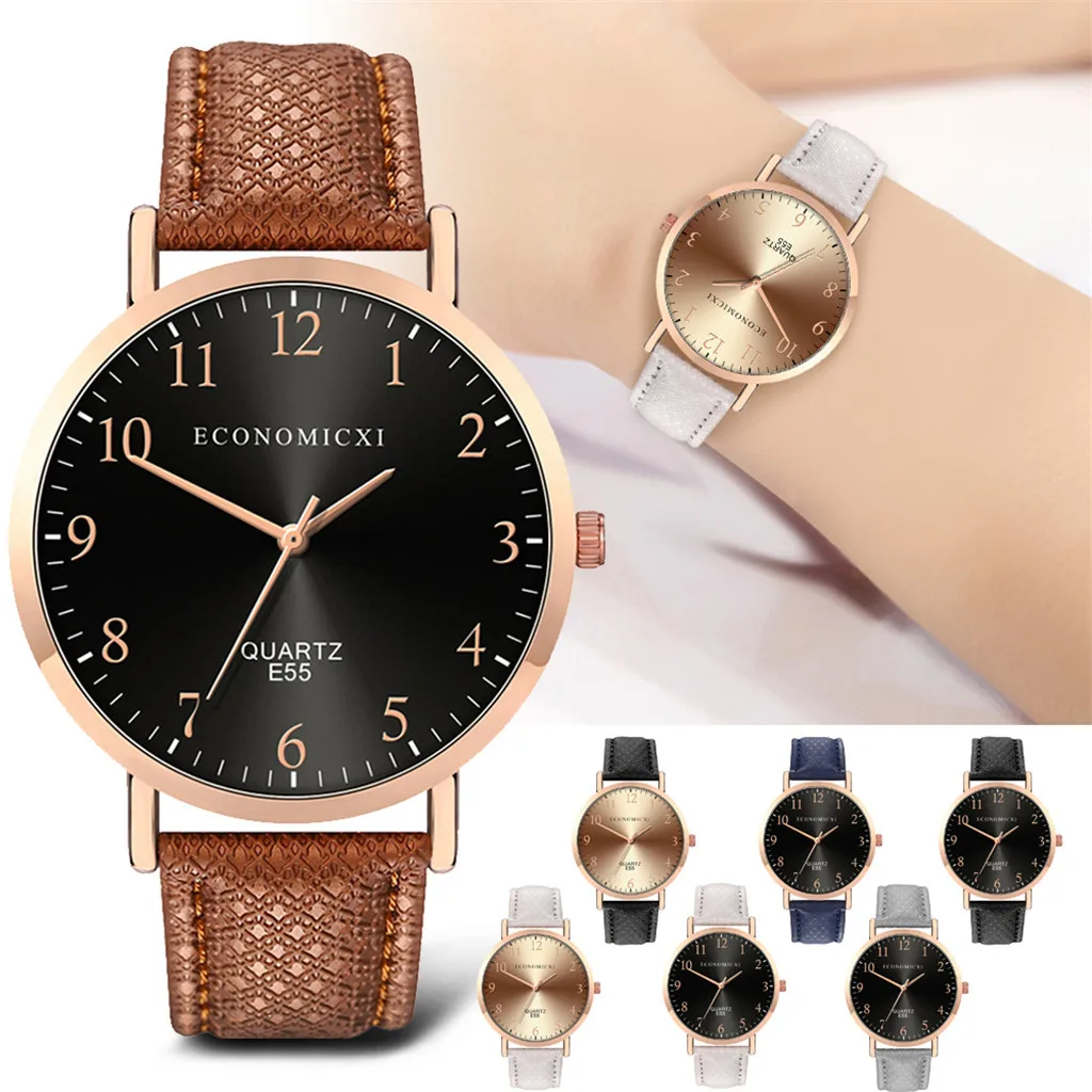 Fashion Women's Leather Strap Watch Simple Quartz Analog Round Alloy Case Ladies Wrist Watches relojes mujer 2020 FJSL
Fashion Women's Leather Strap Watch Simple Quartz Analog Round Alloy Case Ladies Wrist Watches relojes mujer 2020 FJSL