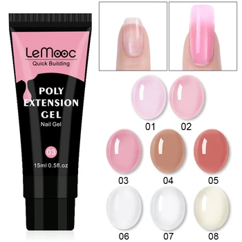 LEMOOC 15ml Acrylic Poly UV Gel Pink Clear Crystal UV LED Building Gel Nail Art Enhancement Slip Solution Quick Extension Gel 
LEMOOC 15ml Acrylic Poly UV Gel Pink Clear Crystal UV LED Building Gel Nail Art Enhancement Slip Solution Quick Extension Gel