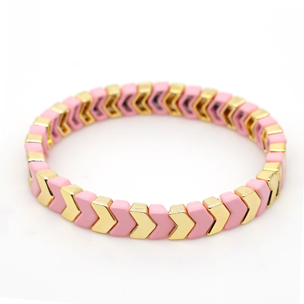 Shinus Enamel Tile Bracelets Stackable Arrow Bracelet For Women Summer Beach Fashion Stretch Jewelry Allloy Paint Gold Beads
Shinus Enamel Tile Bracelets Stackable Arrow Bracelet For Women Summer Beach Fashion Stretch Jewelry Allloy Paint Gold Beads