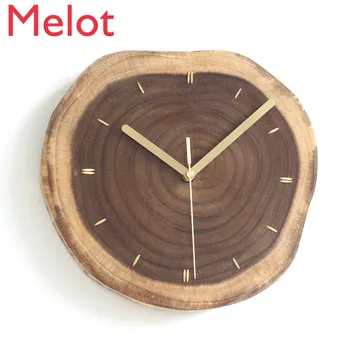 Solid Wood Annual Wheel Wall Clock Black Walnut Log Simple Clock Nordic Modern Brass Clock home decore hello kitty
Solid Wood Annual Wheel Wall Clock Black Walnut Log Simple Clock Nordic Modern Brass Clock home decore hello kitty