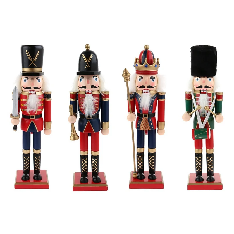 1pcs 30cm Handpainted Wooden Nutcracker Figurines Christmas Ornaments Dolls For Friends and Kids Home Decoration Accessories
1pcs 30cm Handpainted Wooden Nutcracker Figurines Christmas Ornaments Dolls For Friends and Kids Home Decoration Accessories