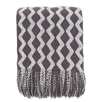 Sofa Blanket Wave Pattern Soft Warm With Tassels Couch Cover Machine Washable Home Office Rectangle Bedding Knitted Throw Gift
Sofa Blanket Wave Pattern Soft Warm With Tassels Couch Cover Machine Washable Home Office Rectangle Bedding Knitted Throw Gift