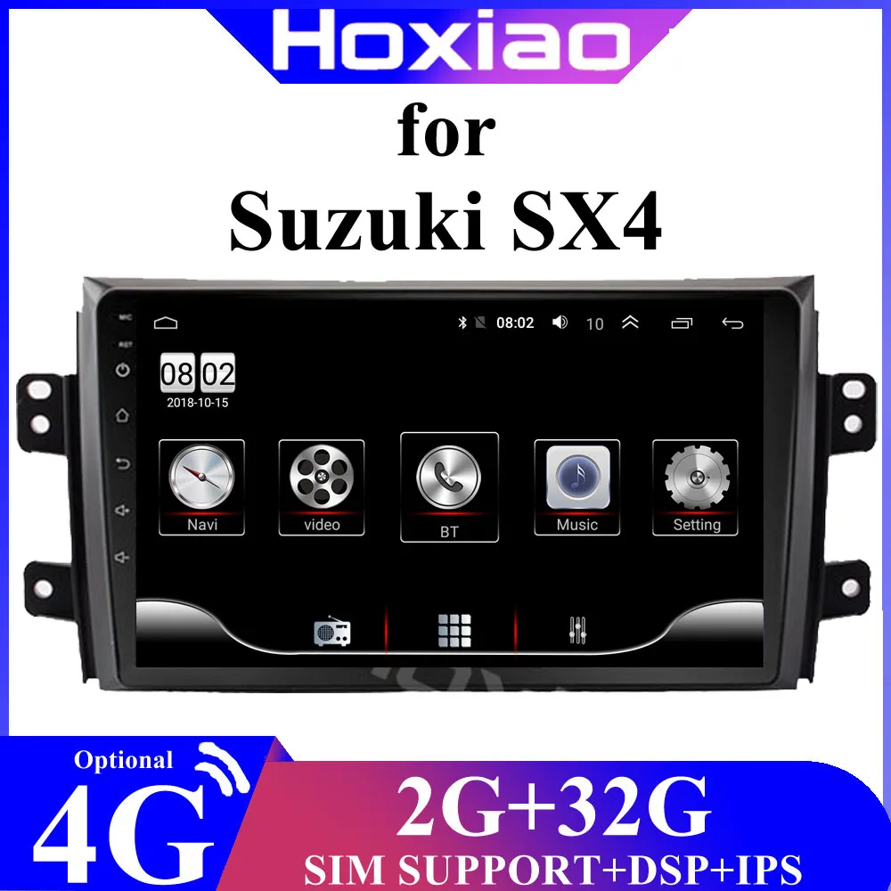 Подходит для 2Din автомагнитолы SX4 стерео 4G + wifi 2006 2007 2008 2009 2010 2011 2012 DVD плеер