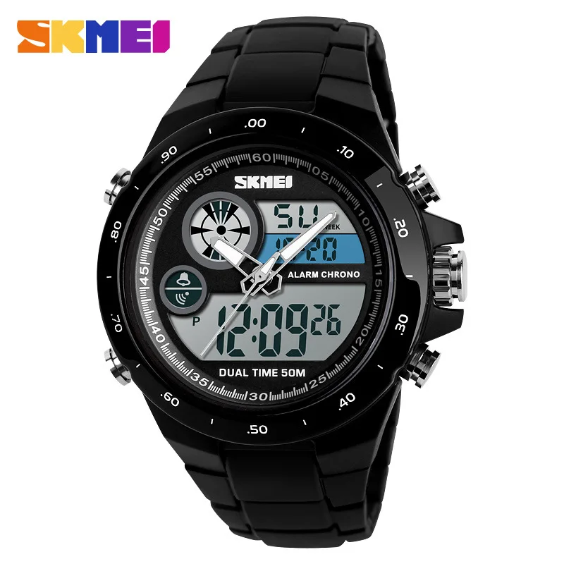 Skmei Skmei 1429 Multi-functional Sports Alarm Timing Night Light Students Silica Gel Electronic Watch