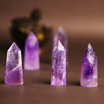 Meditation spiritual cultivation of natural amethyst energy column hexaprism ornament
Meditation spiritual cultivation of natural amethyst energy column hexaprism ornament