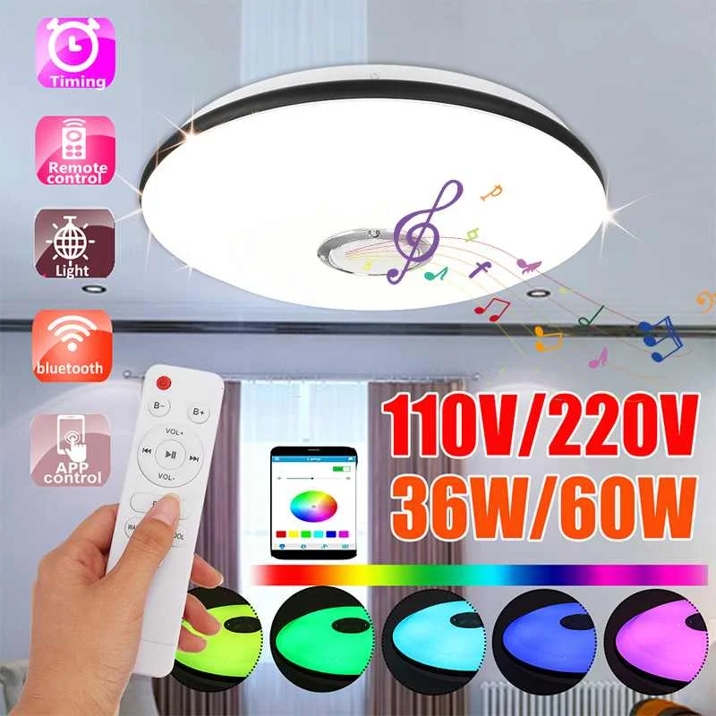 36W 60W Modern RGB LED Ceiling Light Timing Dimmable Home Lighting APP bluetooth Music Light Bedroom Lamp Smart Ceiling Lamp
36W 60W Modern RGB LED Ceiling Light Timing Dimmable Home Lighting APP bluetooth Music Light Bedroom Lamp Smart Ceiling Lamp