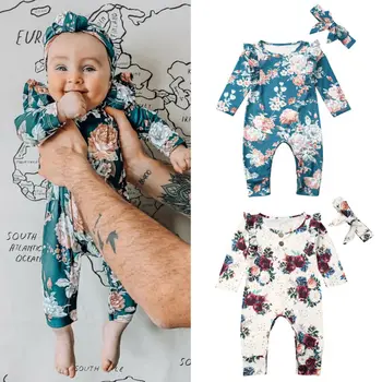 Newborn Baby Girl Clothes Long Sleeve Flower Romper Jumpsuit Headband Outfit
Newborn Baby Girl Clothes Long Sleeve Flower Romper Jumpsuit Headband Outfit