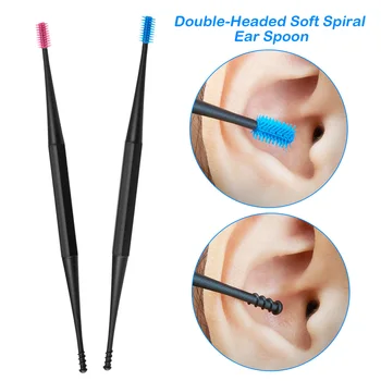 Kids Adults 2pcs Reusable Soft Silicone Ear Pick Spiral Rotating Ear Cleaning Stick Ear Wax Remover Cleaner Tools Random Color
Kids Adults 2pcs Reusable Soft Silicone Ear Pick Spiral Rotating Ear Cleaning Stick Ear Wax Remover Cleaner Tools Random Color