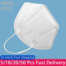 In Voorraad Snelle Levering KN95 Stofdicht Anti-Fog En Ademend Gezicht Maskers FFP2 Masker Filtratie Meltblown Doek Maskers Waterdicht(China)