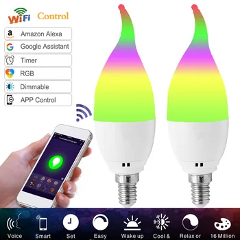 WiFi Smart Bulb RGB+W LED Bulb Dimmable Phone APP Remote Control VoiceControl Timing Compatible with Alexa Google Home Tmall Elf
WiFi Smart Bulb RGB+W LED Bulb Dimmable Phone APP Remote Control VoiceControl Timing Compatible with Alexa Google Home Tmall Elf