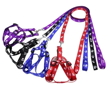 Nylon Adjustable Pet Dog Puppy Cat Leash harness set footprint style Vest Cat kittern Lead Harness Walking Chest Strap 3color 
Nylon Adjustable Pet Dog Puppy Cat Leash harness set footprint style Vest Cat kittern Lead Harness Walking Chest Strap 3color