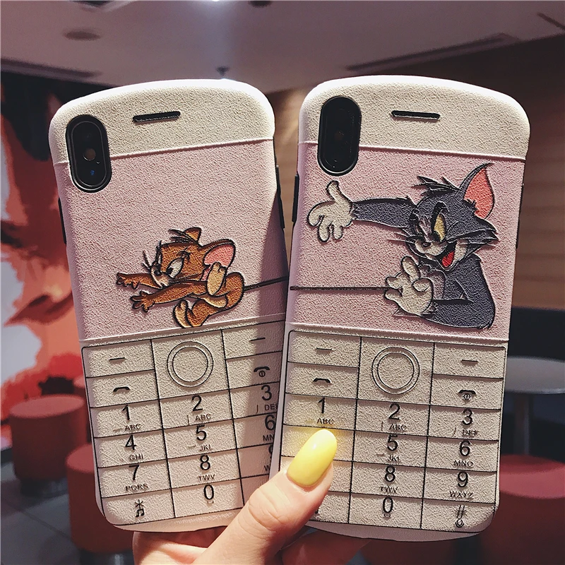 Cartoon cat and mouse pattern phone case for iPhone 8 7 6 6S Plus Fun cute phone case for iPhone XS MAX X XR
Cartoon cat and mouse pattern phone case for iPhone 8 7 6 6S Plus Fun cute phone case for iPhone XS MAX X XR