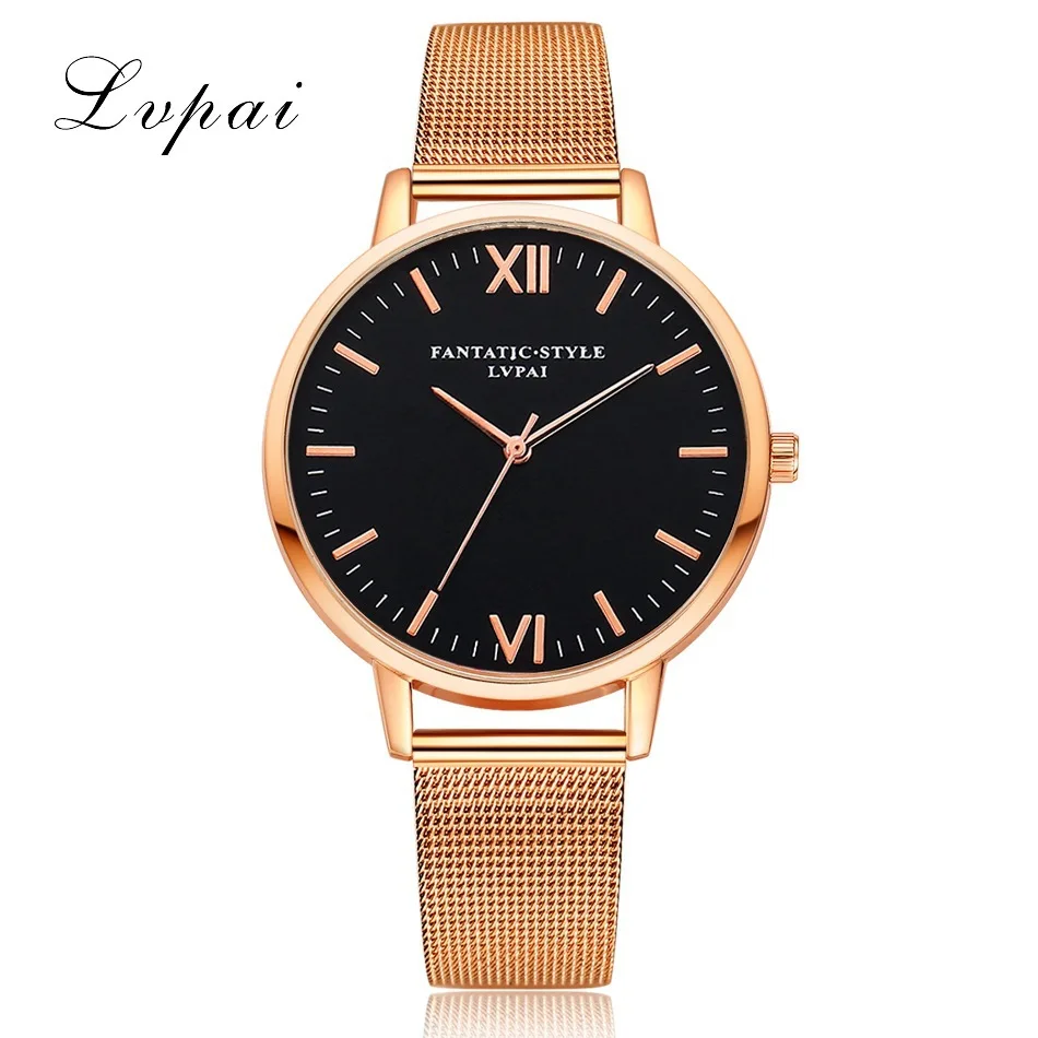 Simple Mesh Belt Watch Women's Watch Fashion Casual Simple Black And White with Pattern Dial Hot Selling