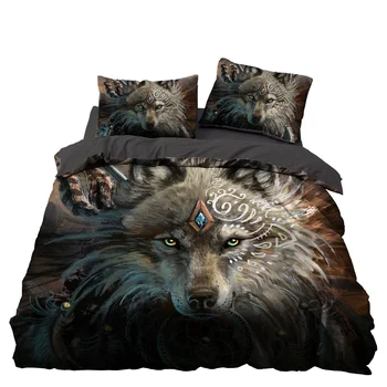 Wolf Totem Bedding Set Bedroom Decor Doona Quilt Cover Black Background Hypoallergenic 1PC Duvet Cover with Pillowcase
Wolf Totem Bedding Set Bedroom Decor Doona Quilt Cover Black Background Hypoallergenic 1PC Duvet Cover with Pillowcase