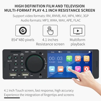 Touching Screen Remote Control 4.1-inch Screen BT Car MP5 Player On-board MP4 Card Radio Host Touch-screen Version Accessories
Touching Screen Remote Control 4.1-inch Screen BT Car MP5 Player On-board MP4 Card Radio Host Touch-screen Version Accessories