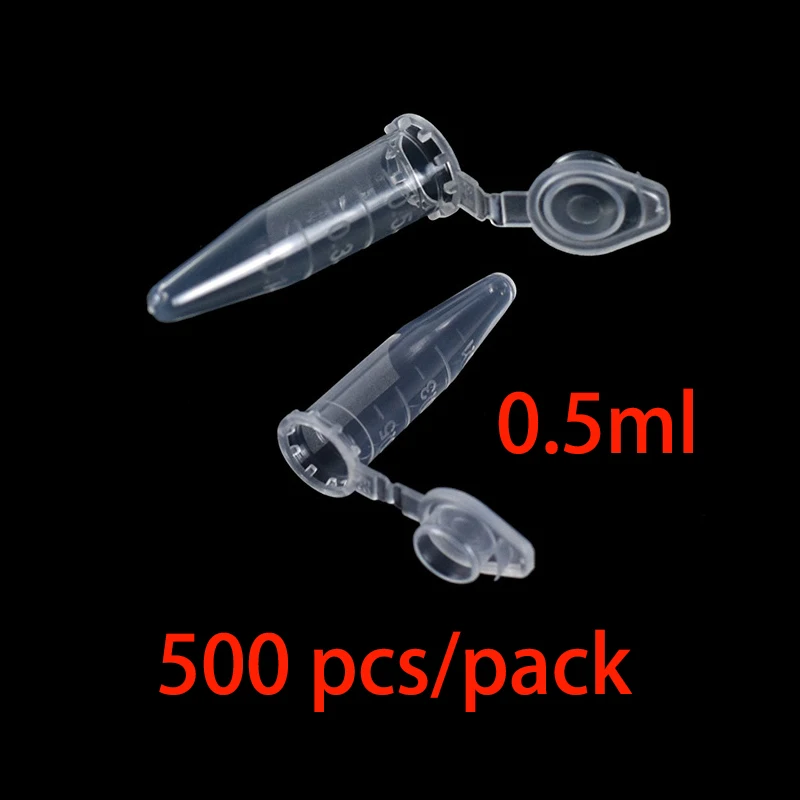 500PCS 0.5ml With Scale Lab Mini Plastic Test Tube Centrifuge Vial Clear Snap Cap Centrifuge Tubes Vial
500PCS 0.5ml With Scale Lab Mini Plastic Test Tube Centrifuge Vial Clear Snap Cap Centrifuge Tubes Vial